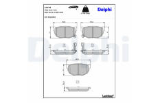 Sada brzdových destiček, kotoučová brzda DELPHI LP570