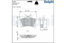 Sada brzdových platničiek kotúčovej brzdy DELPHI LP571