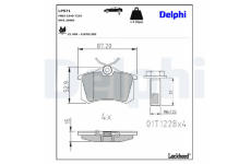 Sada brzdových platničiek kotúčovej brzdy DELPHI LP571