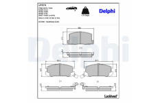 Sada brzdových destiček, kotoučová brzda DELPHI LP574