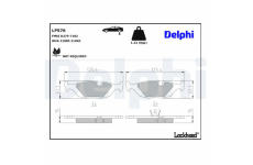 Sada brzdových destiček, kotoučová brzda DELPHI LP576
