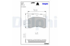Sada brzdových platničiek kotúčovej brzdy DELPHI LP578