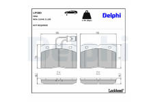 Sada brzdových destiček, kotoučová brzda DELPHI LP580