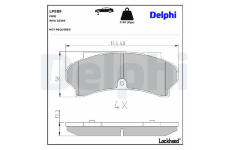 Sada brzdových destiček, kotoučová brzda DELPHI LP589