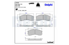 Sada brzdových destiček, kotoučová brzda DELPHI LP595