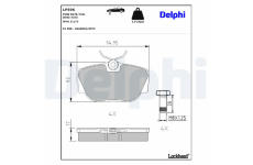 Sada brzdových platničiek kotúčovej brzdy DELPHI LP596