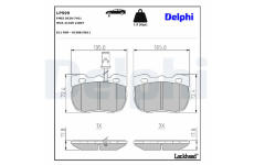 Sada brzdových destiček, kotoučová brzda DELPHI LP599