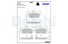 Sada brzdových destiček, kotoučová brzda DELPHI LP605