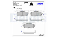 Sada brzdových destiček, kotoučová brzda DELPHI LP606