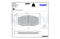 Sada brzdových destiček, kotoučová brzda DELPHI LP613