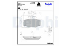 Sada brzdových platničiek kotúčovej brzdy DELPHI LP617