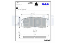 Sada brzdových destiček, kotoučová brzda DELPHI LP624