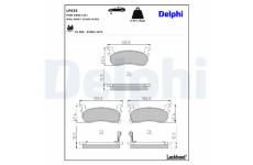 Sada brzdových destiček, kotoučová brzda DELPHI LP635