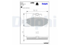 Sada brzdových destiček, kotoučová brzda DELPHI LP637
