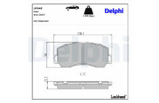 Sada brzdových destiček, kotoučová brzda DELPHI LP640