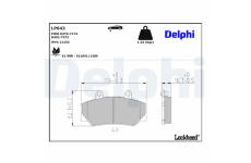 Sada brzdových destiček, kotoučová brzda DELPHI LP643