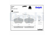 Sada brzdových destiček, kotoučová brzda DELPHI LP644