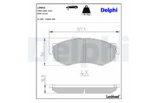 Sada brzdových destiček, kotoučová brzda DELPHI LP645