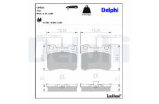 Sada brzdových destiček, kotoučová brzda DELPHI LP652