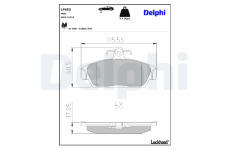 Sada brzdových platničiek kotúčovej brzdy DELPHI LP653