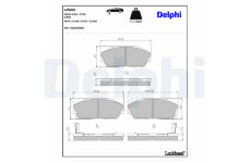 Sada brzdových destiček, kotoučová brzda DELPHI LP665