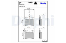 Sada brzdových platničiek kotúčovej brzdy DELPHI LP667