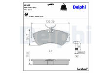 Sada brzdových platničiek kotúčovej brzdy DELPHI LP668