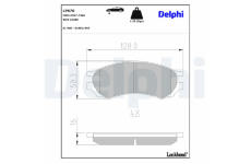 Sada brzdových destiček, kotoučová brzda DELPHI LP670