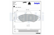 Sada brzdových platničiek kotúčovej brzdy DELPHI LP673