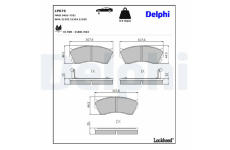 Sada brzdových destiček, kotoučová brzda DELPHI LP676