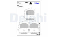 Sada brzdových destiček, kotoučová brzda DELPHI LP678