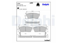 Sada brzdových destiček, kotoučová brzda DELPHI LP684