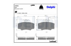 Sada brzdových destiček, kotoučová brzda DELPHI LP692