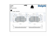 Sada brzdových platničiek kotúčovej brzdy DELPHI LP699