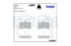 Sada brzdových destiček, kotoučová brzda DELPHI LP703