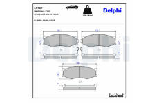Sada brzdových destiček, kotoučová brzda DELPHI LP707