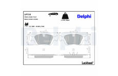 Sada brzdových destiček, kotoučová brzda DELPHI LP710