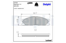 Sada brzdových platničiek kotúčovej brzdy DELPHI LP726