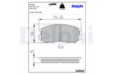 Sada brzdových destiček, kotoučová brzda DELPHI LP736
