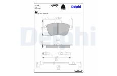 Sada brzdových platničiek kotúčovej brzdy DELPHI LP740