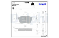 Sada brzdových destiček, kotoučová brzda DELPHI LP741