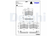 Sada brzdových platničiek kotúčovej brzdy DELPHI LP743