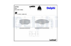 Sada brzdových destiček, kotoučová brzda DELPHI LP755