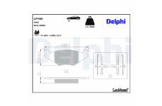 Sada brzdových platničiek kotúčovej brzdy DELPHI LP760