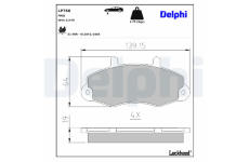 Sada brzdových platničiek kotúčovej brzdy DELPHI LP766