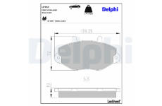 Sada brzdových platničiek kotúčovej brzdy DELPHI LP767