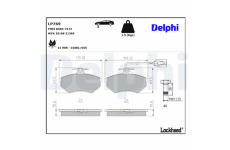 Sada brzdových platničiek kotúčovej brzdy DELPHI LP769