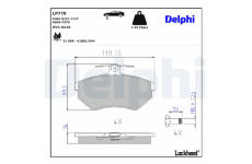 Sada brzdových platničiek kotúčovej brzdy DELPHI LP770