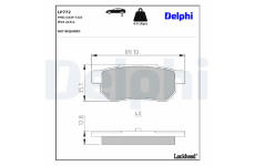 Sada brzdových destiček, kotoučová brzda DELPHI LP772