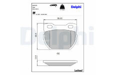 Sada brzdových destiček, kotoučová brzda DELPHI LP777
